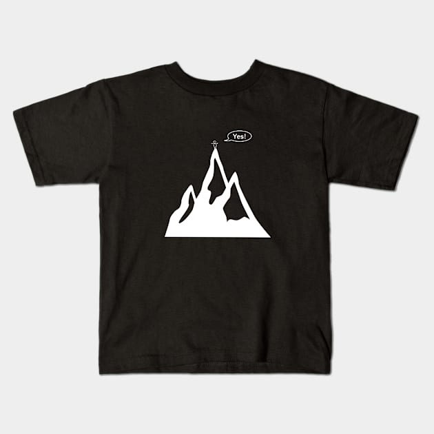 Mountain (dark) Kids T-Shirt by MikeDrago